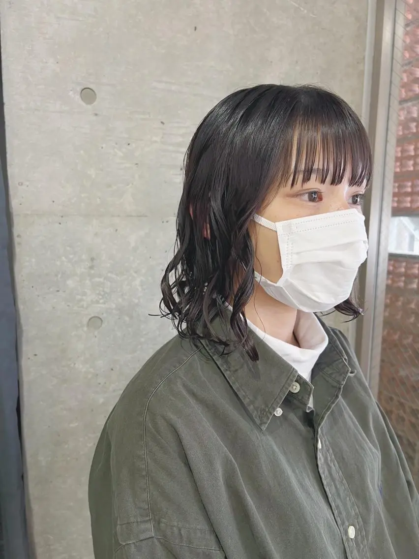 パーマ カット ヘアカラー パーマ ボブパーマコテ巻き風 パーマNo1深江秀平のヘアスタイル
