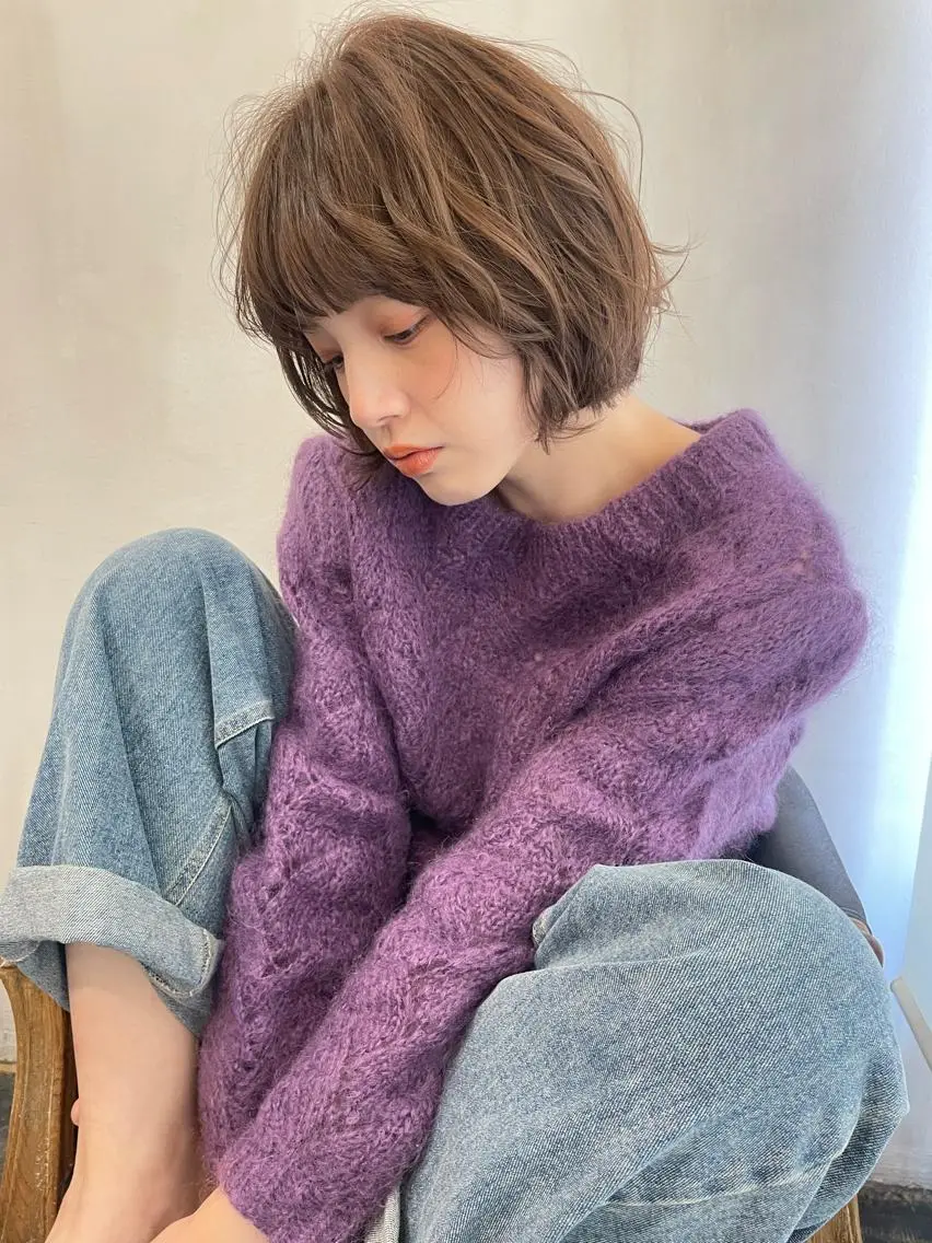 ショート カラー カット ヘアカラー トリートメント ショート/ボブ/ 心斎橋/宮脇美奈のヘアスタイル