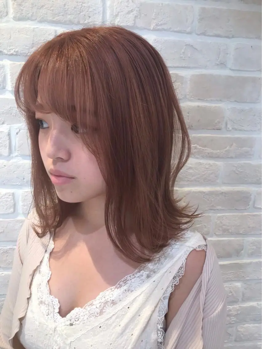 ミディアム カラー 縮毛矯正 ☘️お悩み解決☘️ 岡部恒輝のヘアスタイル