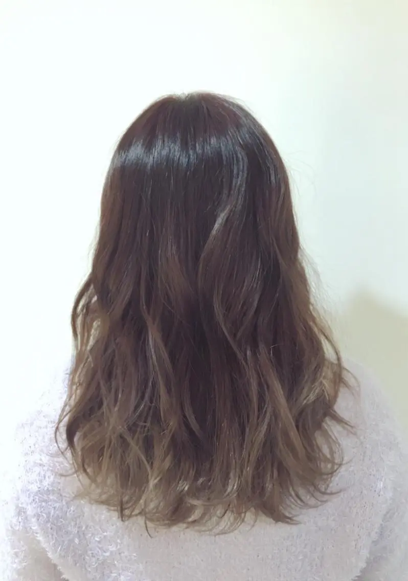 ロング カラー パーマ カット ヘアカラー トリートメント ぱつっとボブ/ 小野あかねのヘアスタイル