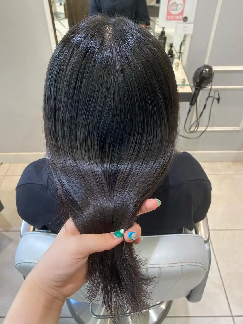 セミロング トリートメント 韓国ヘア🍒渡辺 咲🍒のヘアスタイル