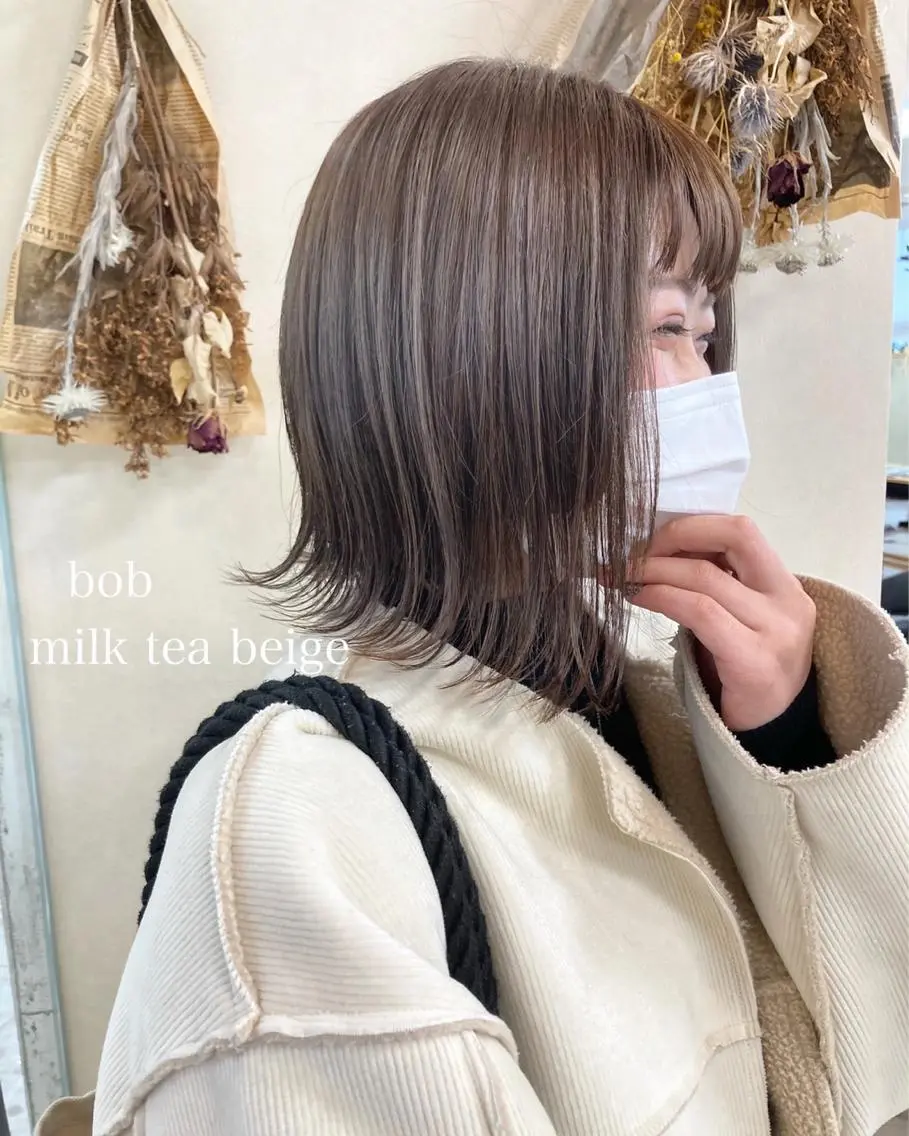 ショート カラー 切りっぱなしボブ ショートボブ ハンサムショート ベージュカラー ミルクティーベージュ カット ヘアカラー トリートメント 初めてのショート お任せください✂️のヘアスタイル