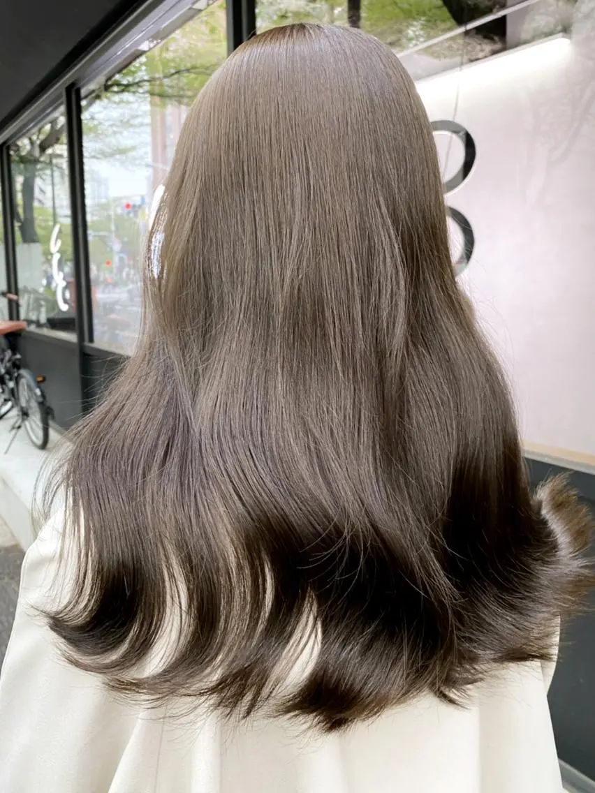 セミロング カラー ヘアアレンジ パーマ アッシュ ITbyALBUM 中野店のヘアスタイル