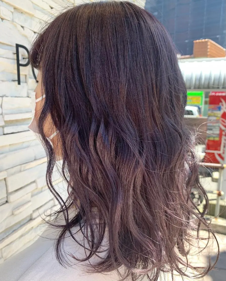 セミロング ヘアカラー ゆうき あすかのヘアスタイル