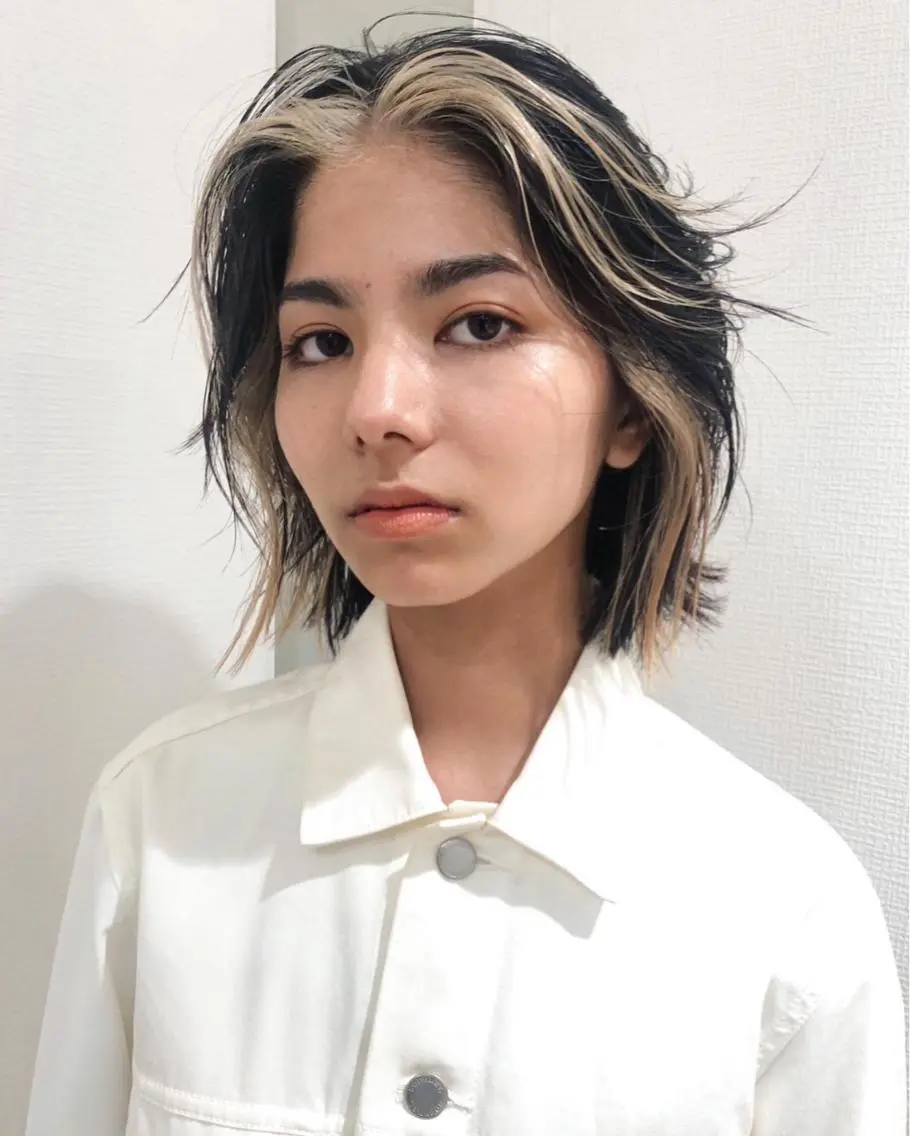 ミディアム カラー デザインカラー ヘアカラー トリートメント 村上雅人 ナチュラルモードのヘアスタイル