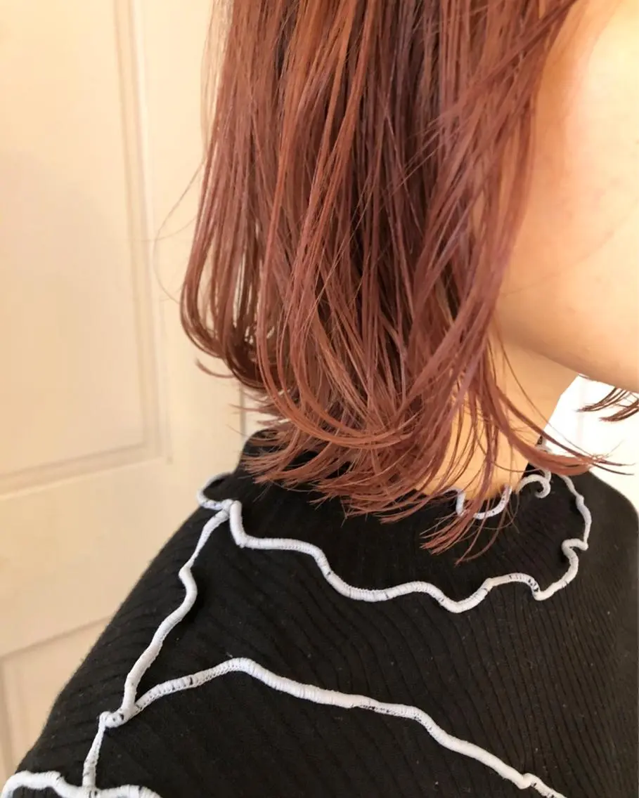 ミディアム カラー パーマ ヘアカラー トリートメント 顔周り/ブリーチなし /縮毛矯正🫧伊勢のヘアスタイル