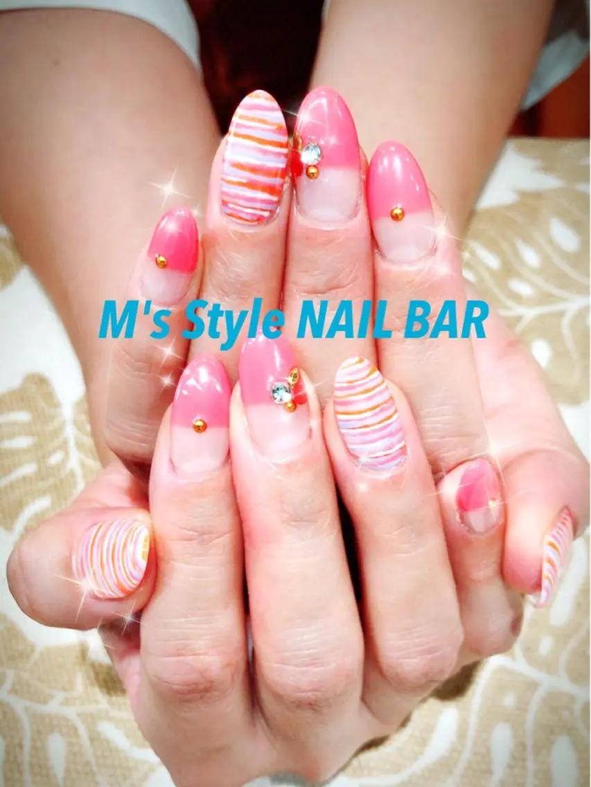 ネイル ピンク ハンドネイル M's Style NAIL BARのネイルデザイン