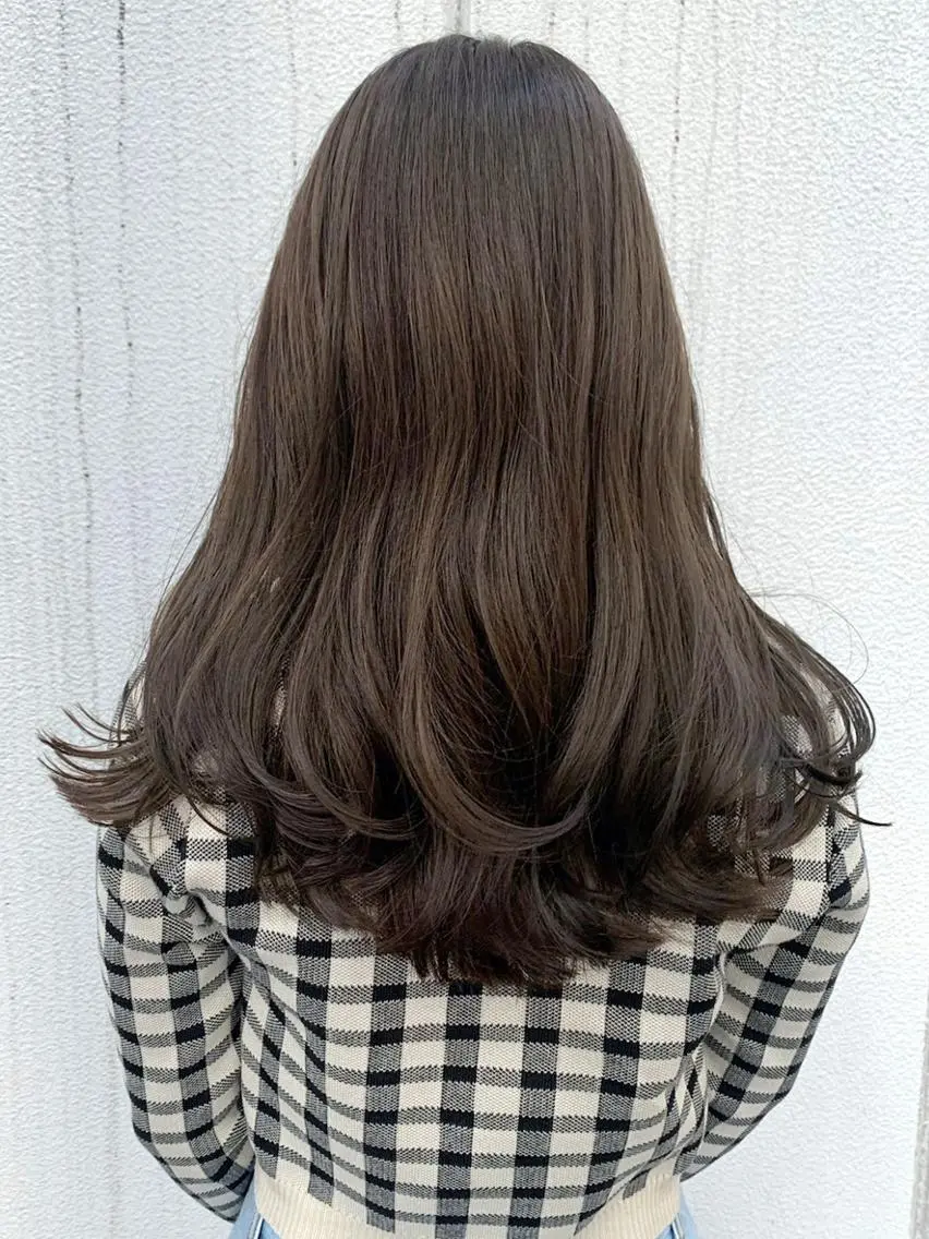 セミロング カラー パーマ ヘアアレンジ ベージュカラー レイヤーカット ITbyALBUM 浦和店のヘアスタイル