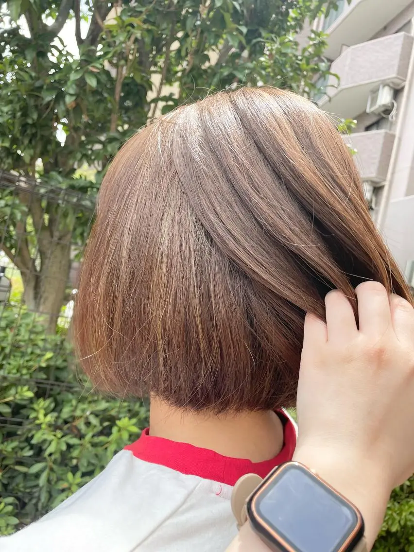 ショート ボブ カット ヘアカラー sato ayaka ｜透明感カラー🫧のヘアスタイル