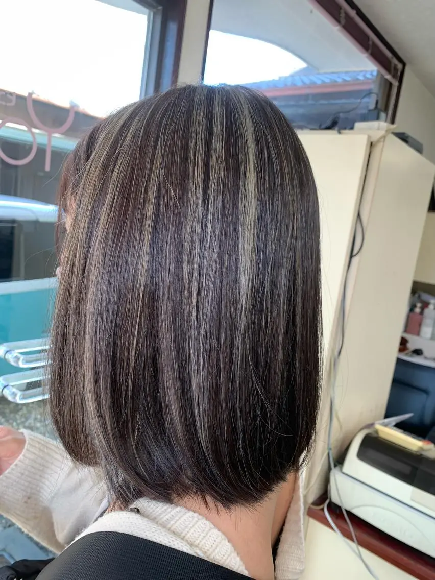 ミディアム ハイライト 後藤 弓佳のヘアスタイル