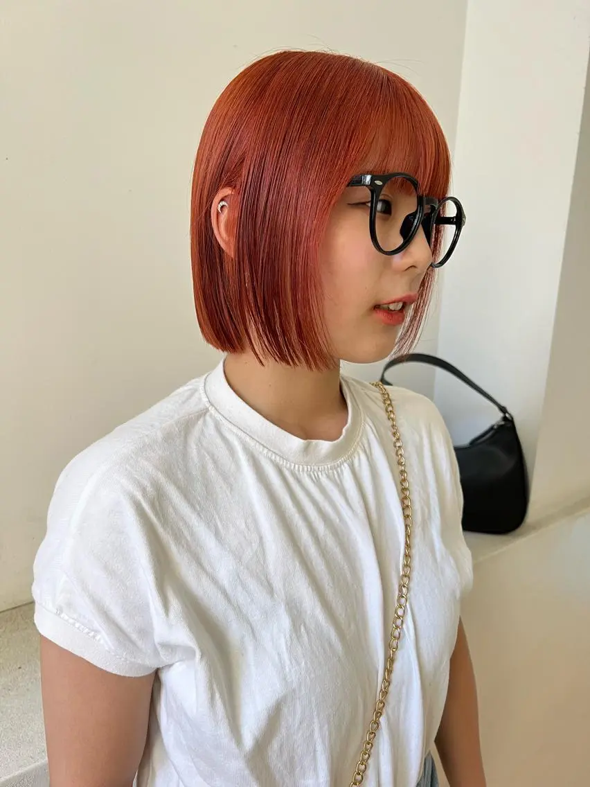 ショート カラー ハイトーンカラー ボブ 顔周りカット/透明感 カラー✂️MEIのヘアスタイル