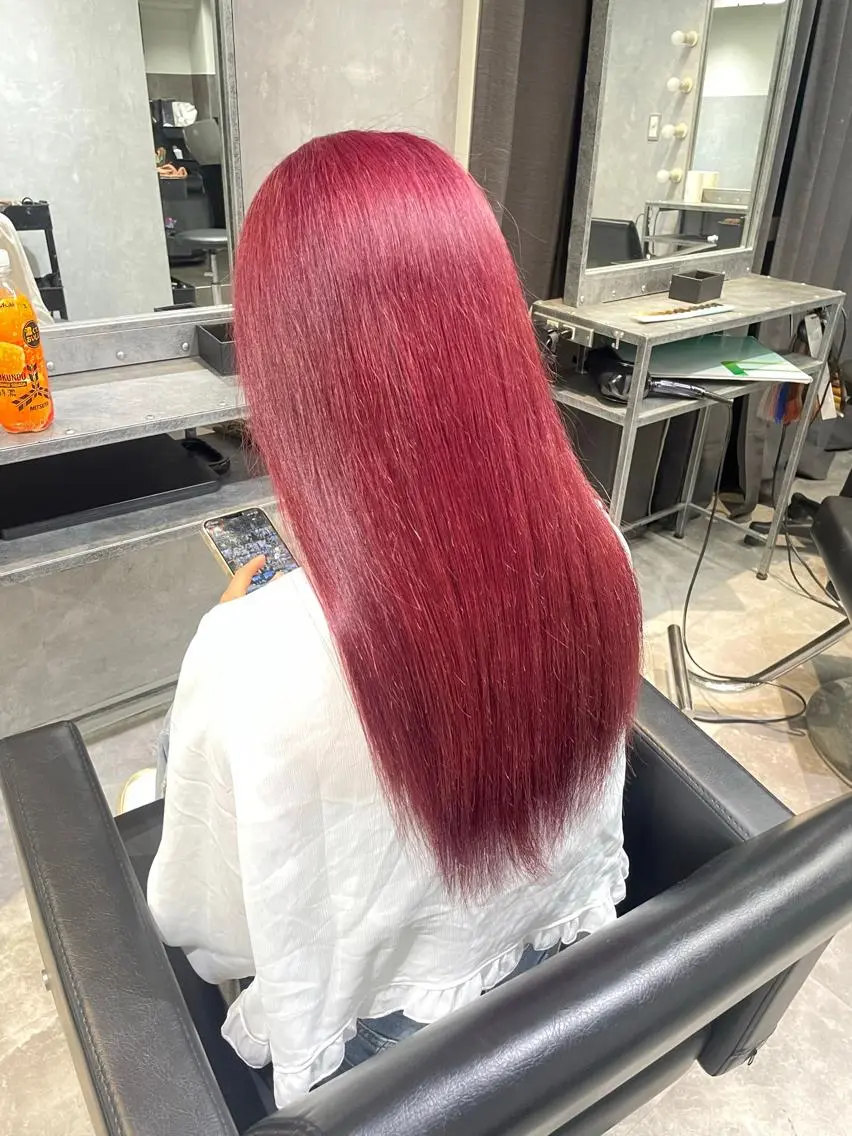 セミロング ヘアカラー mimiiy fukaのヘアスタイル