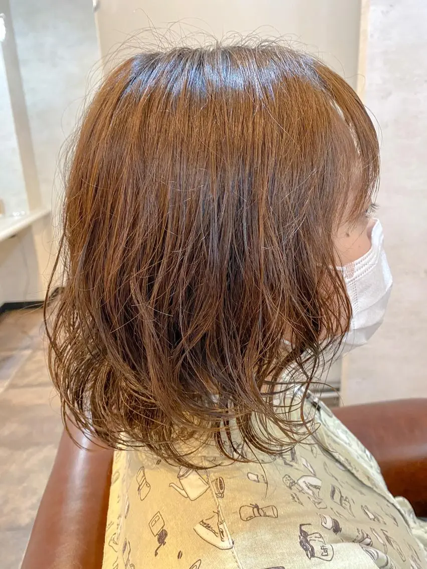 ミディアム パーマ カット パーマ トリートメント ⭐️ショート⭐️美髪 矯正⭐️水口陸のヘアスタイル
