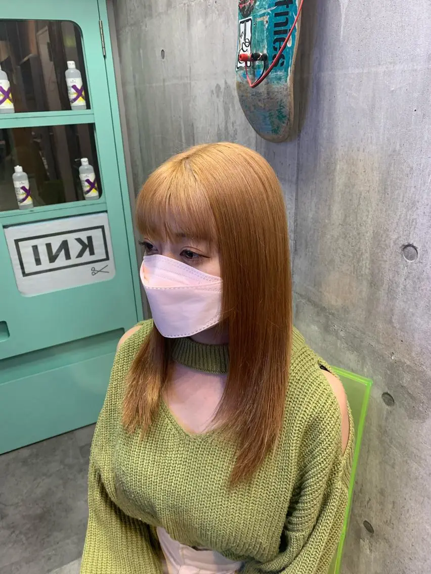 ミディアム カラー ヘアカラー トリートメント ハイトーン/メンズ/ ウルフ特化 小松のヘアスタイル