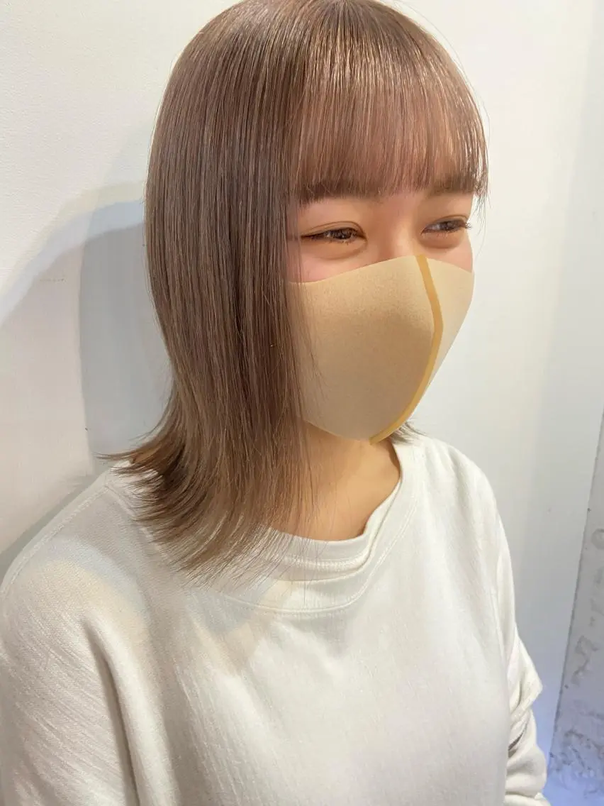 ミディアム カラー ヘアアレンジ satsuki 暖色・ブラウンカラーのヘアスタイル