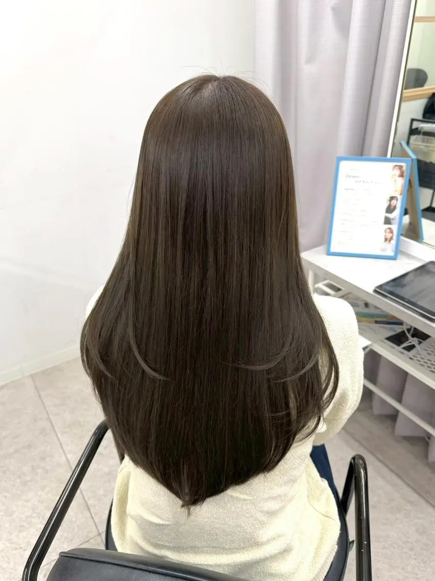 ロング カラー 髪質改善 縮毛矯正 カット ヘアカラー トリートメント ヘッドスパ newi fhami 吉祥寺のヘアスタイル