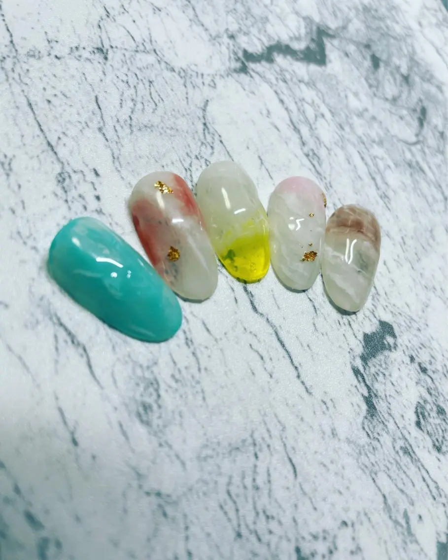 ネイル 大理石ネイル(マーブル) doux BORIEのネイルデザイン