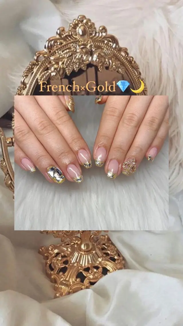 ネイル フレンチネイル ジェルネイル 韓国ネイル 持ち込み パラジェル LeaLea nails.のネイルデザイン