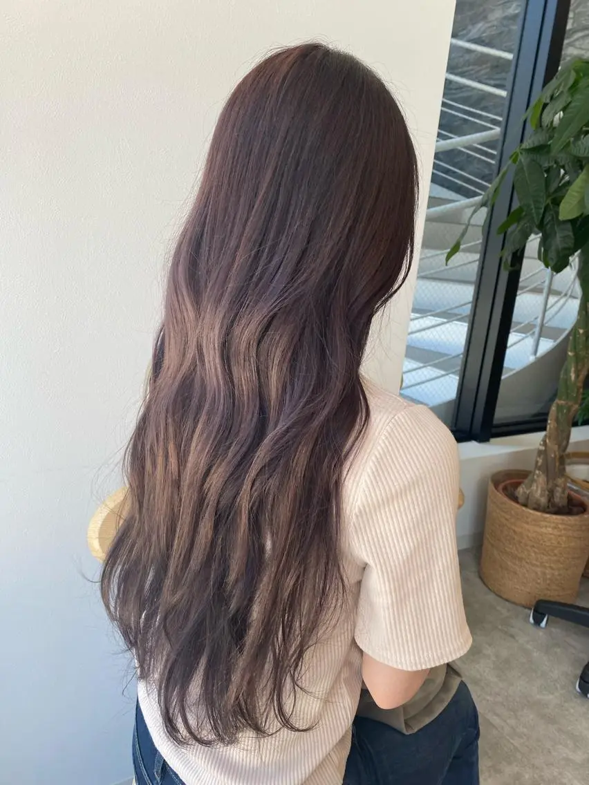 ロング カラー アッシュ ラベンダーカラー ラベンダーアッシュ オスズ 🎀´-のヘアスタイル