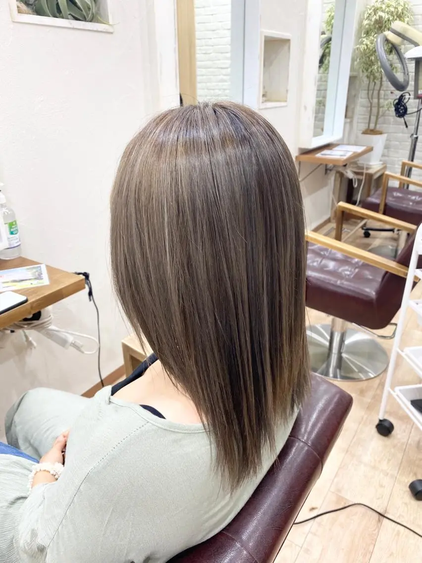 ミディアム ハイライト トリートメント 片桐 大介のヘアスタイル