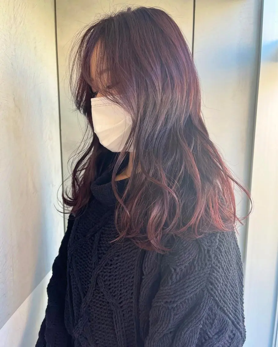 ロング カラー カット ヘアカラー minami🪷 暖色カラーのヘアスタイル