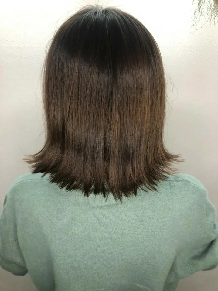 ミディアム カラー 外ハネヘア Stirmaison RYUSEIのヘアスタイル