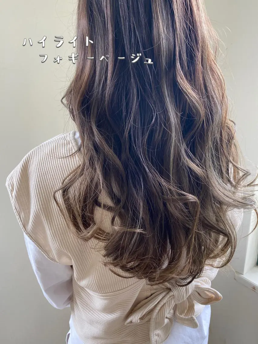 ロング カラー ベージュカラー ハイライトカラー ハイライト ヘアカラー トリートメント 澤田 彩香のヘアスタイル