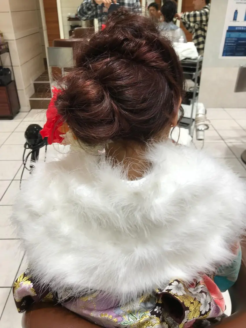 ヘアアレンジ 成人式 テラモト カズヨシのヘアスタイル
