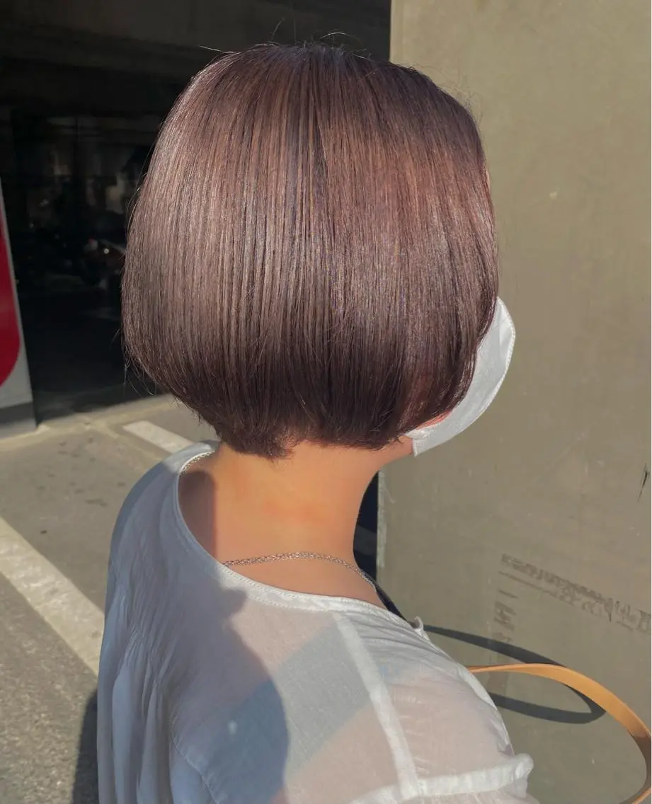 ショート カラー ピンクカラー 暖色系特化さくら /福岡天神/レイヤーのヘアスタイル