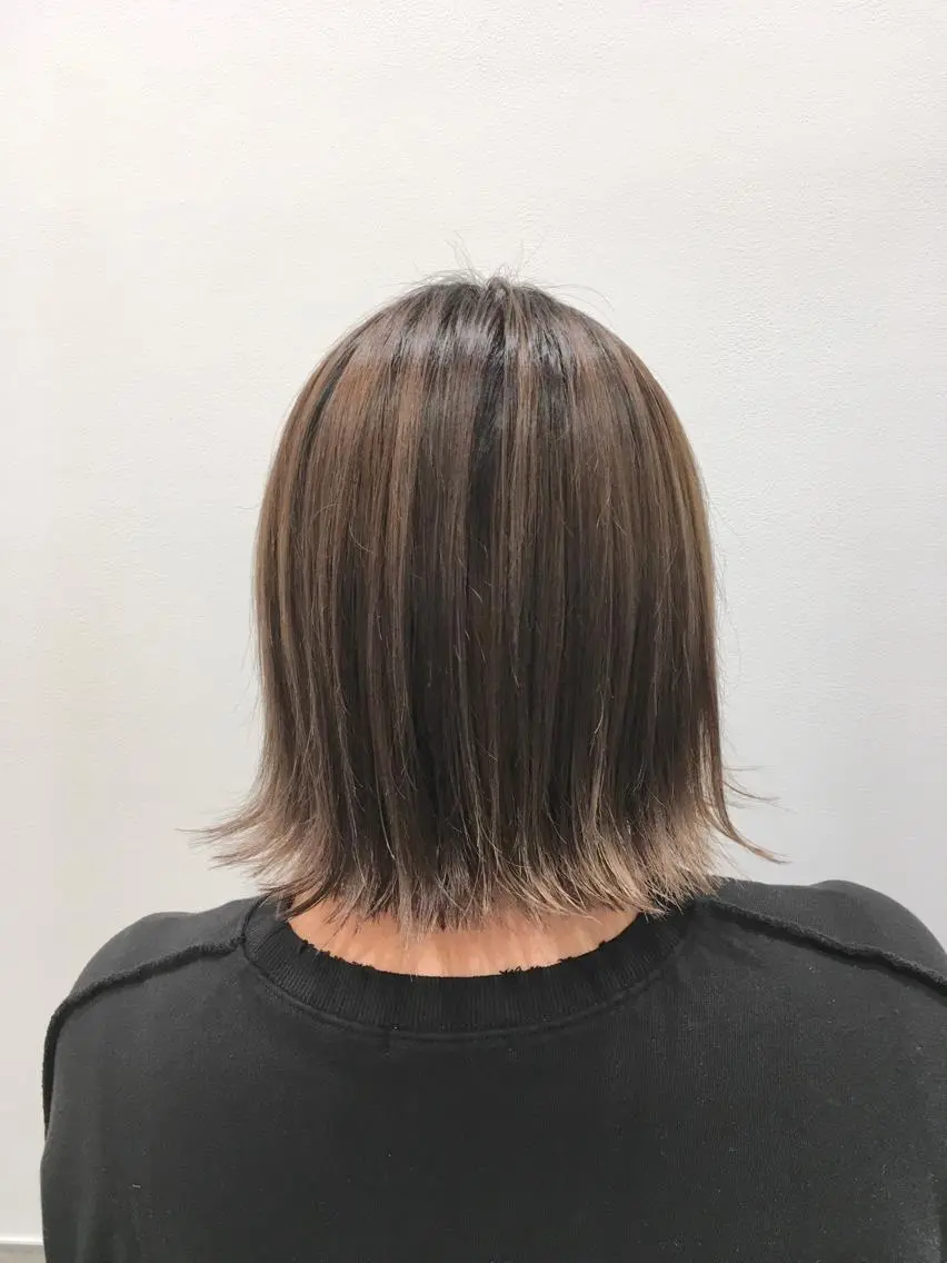 ショート カラー アッシュ ベージュカラー ヘアカラー トリートメント ヘアセット yoshi ☆のヘアスタイル