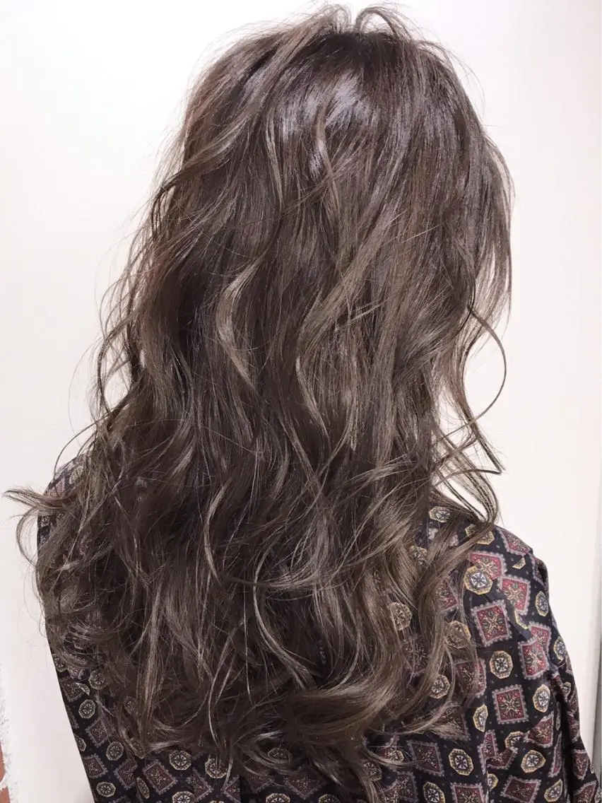 セミロング カラー カット ヘアカラー トリートメント 岡崎勇人/レイヤー/ 韓国/ケラチンTRのヘアスタイル