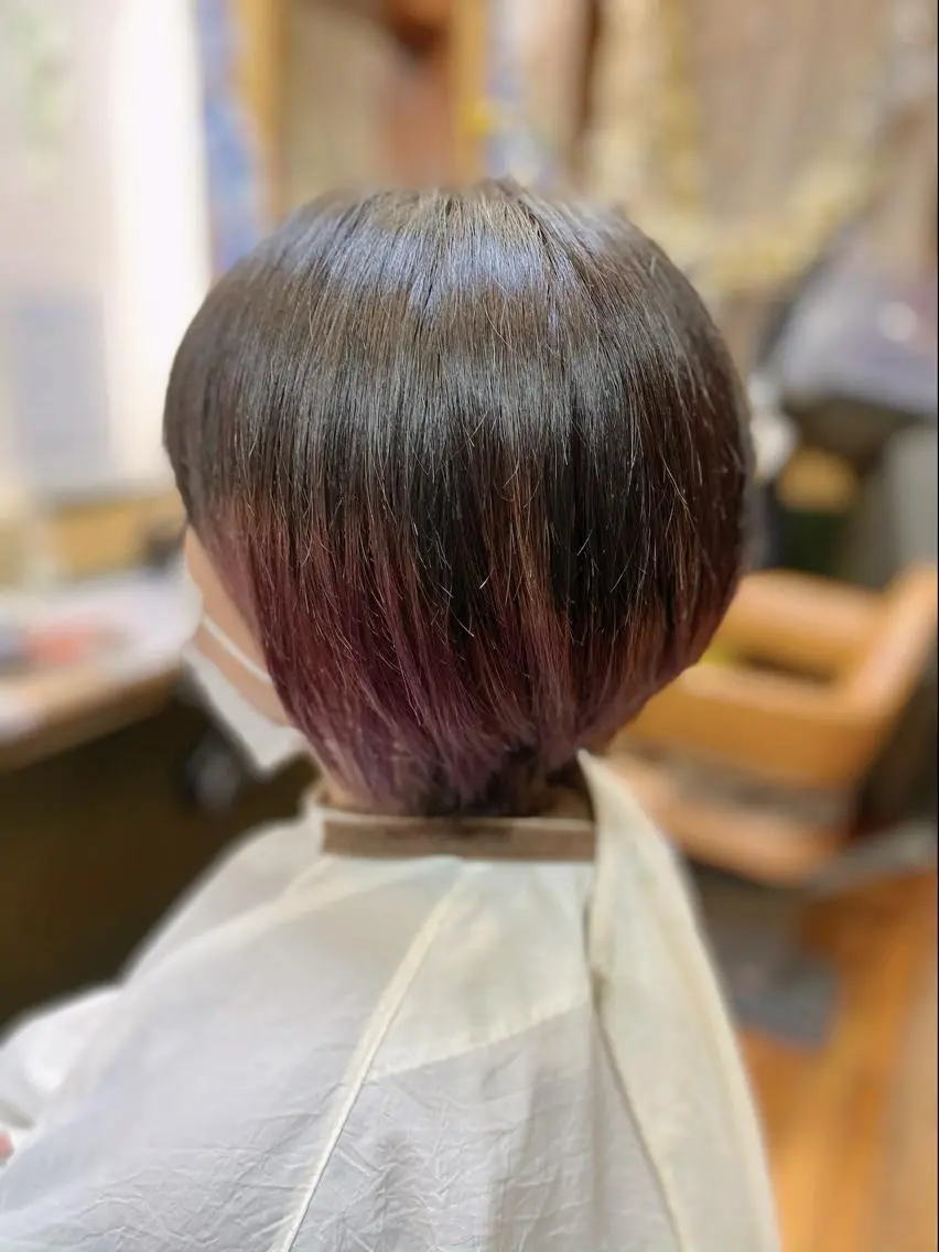 ショート カラー ブリーチ ヘアカラー 髪質改善/艶カラー 塩野成一のヘアスタイル