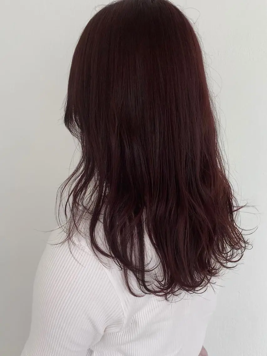 ロング アッシュ パープルカラー ヘアカラー トリートメント karen ☺︎のヘアスタイル
