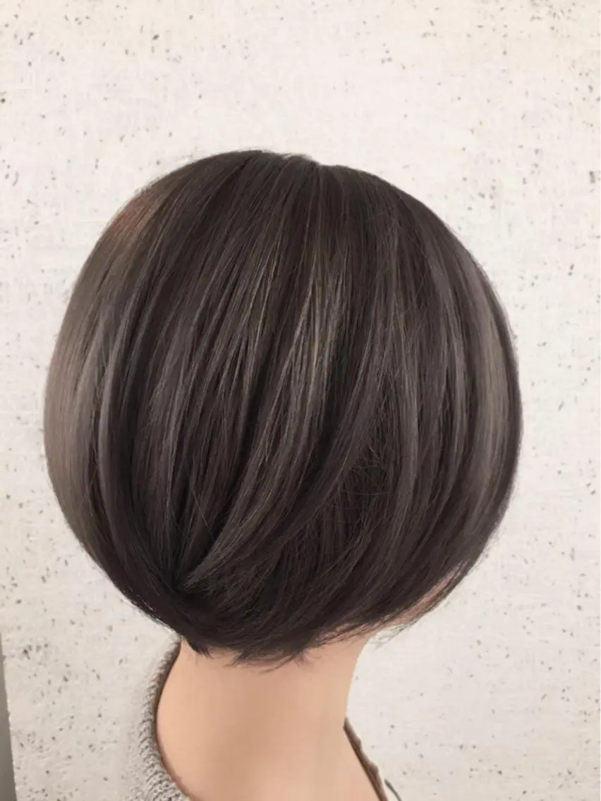 ショート カラー ヘアアレンジ ショートボブ グレージュ ボブ ショートヘア ヘアカラー トリートメント ヘアセット ✨ハイクオリティ✨ 山本香也のヘアスタイル