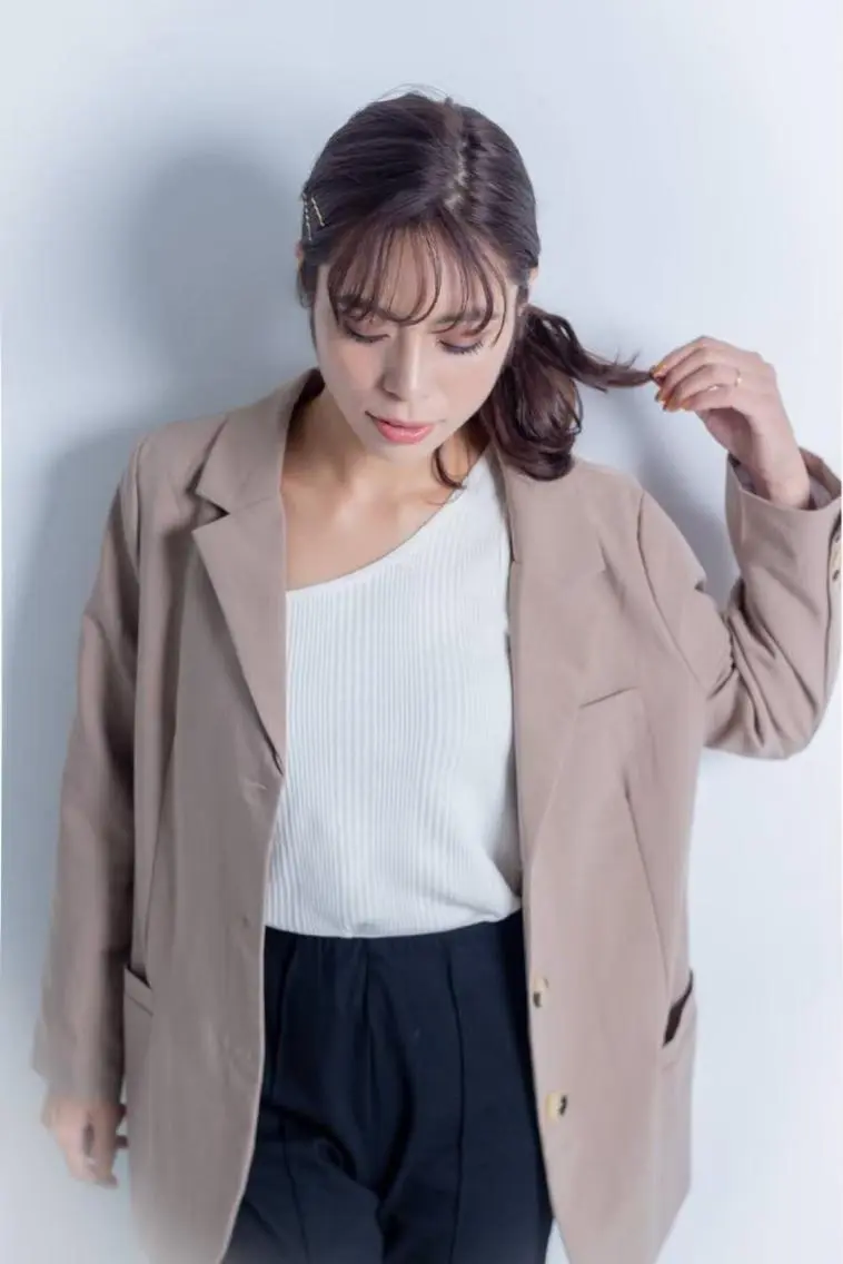 セミロング カラー ヘアアレンジ リルウヘアー 天王寺のヘアスタイル