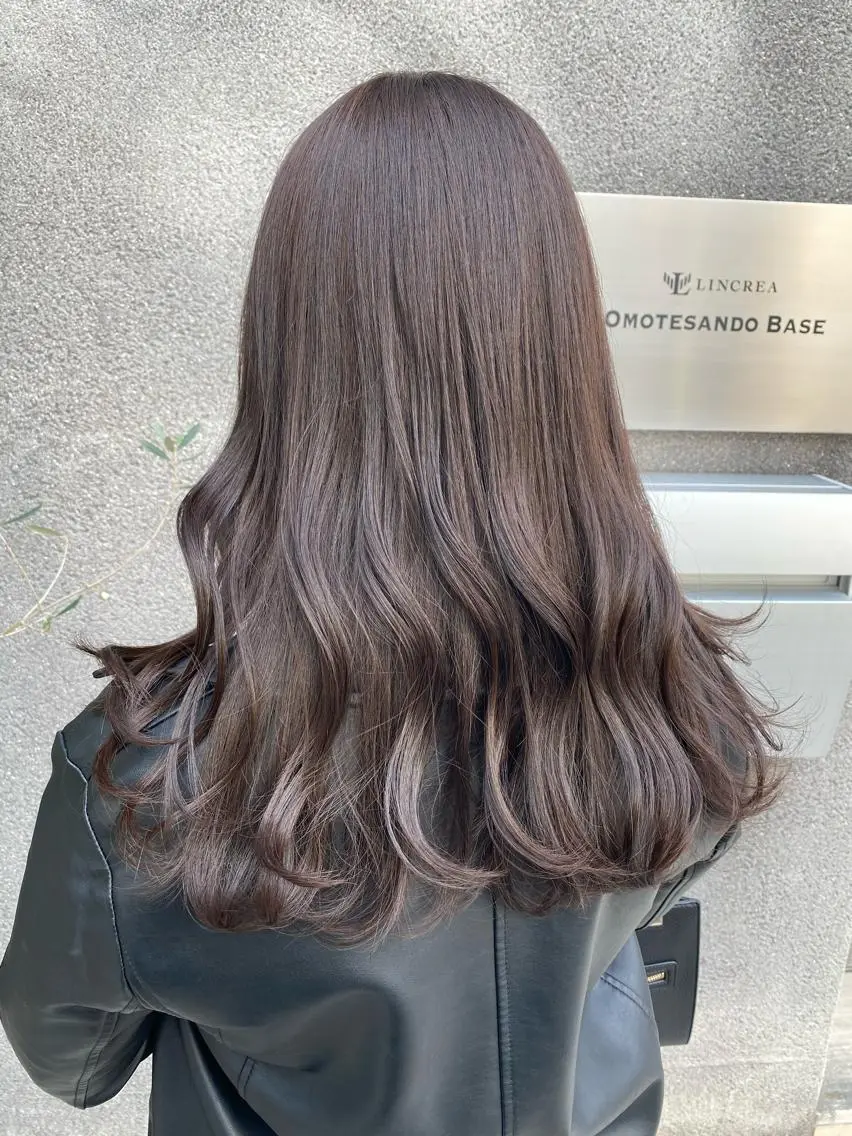 ミディアム ヘアカラー トリートメント ヘッドスパ 透明感♡グレージュ ♡ミルクティー♡のヘアスタイル