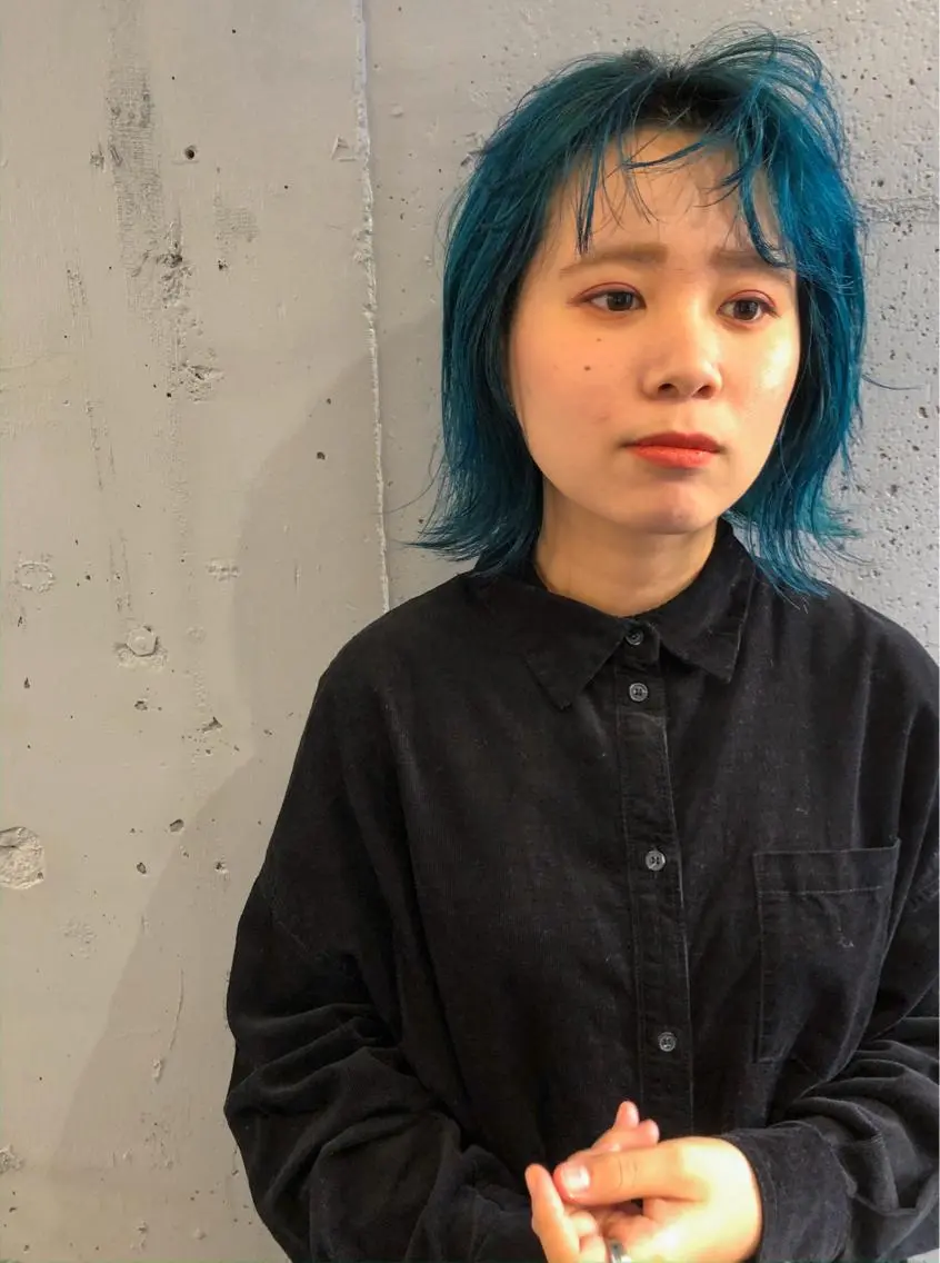 ミディアム ヘアカラー トリートメント nessヤマサキ リュウタのヘアスタイル