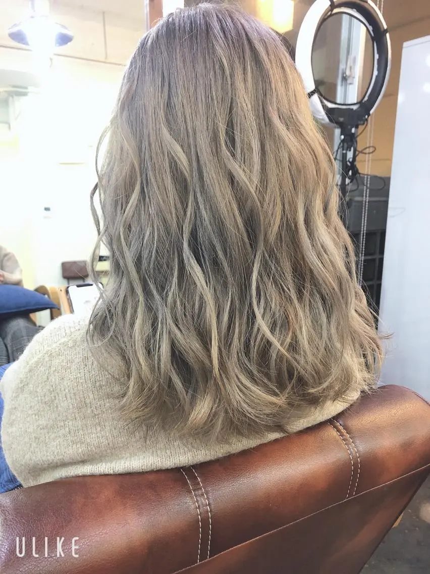ロング ヘアカラー トリートメント 吉田 典弘のヘアスタイル