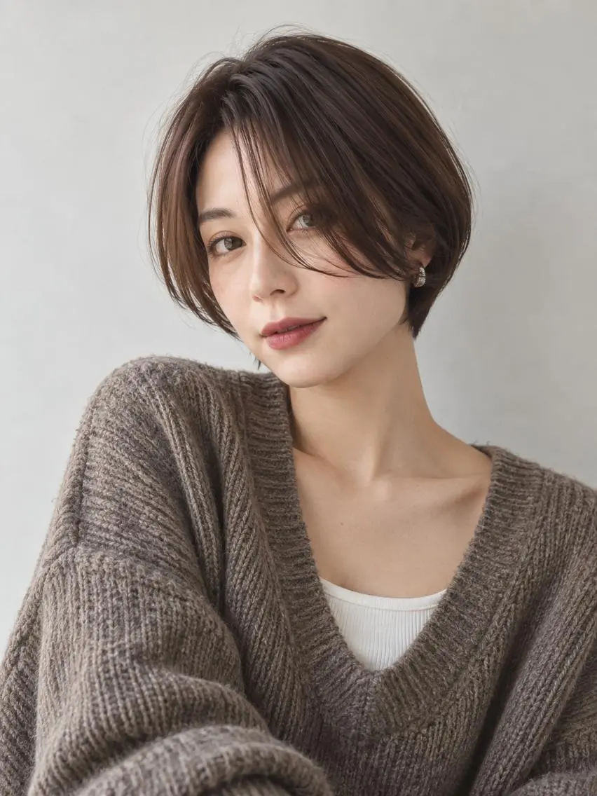 ショート カラー ブリーチ ケアブリーチ 透明感カラー ダブルカラー イヤリングカラー "オトナ髪”/ LAKA TOCCAのヘアスタイル