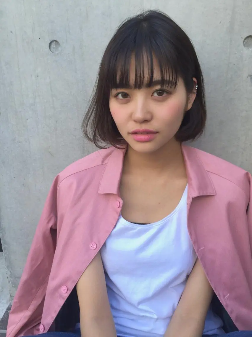 ショート ミディアム ボブ 縮毛矯正 トリートメント 透明感カラー🌿ボブ ✨飛田 ケイのヘアスタイル