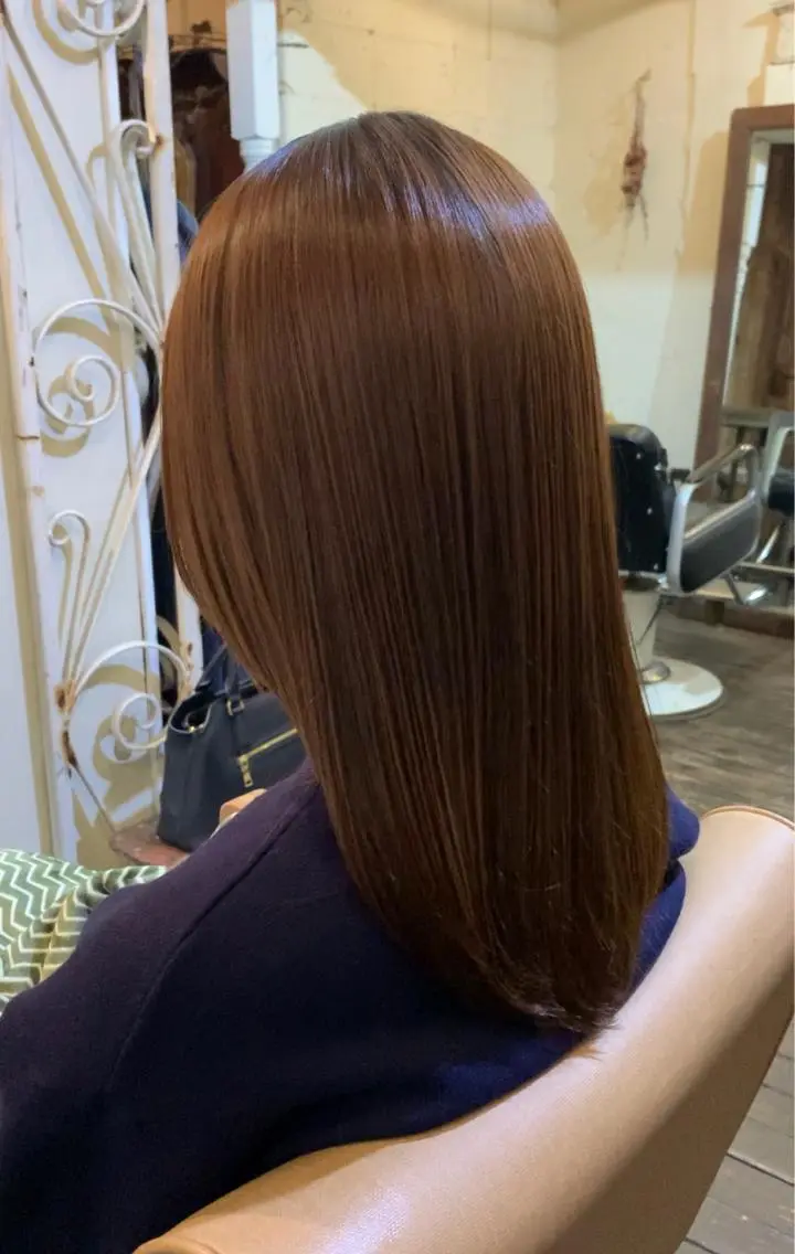 セミロング カット ヘアカラー トリートメント ヘッドスパ *くせ毛に特化* 【yun】のヘアスタイル