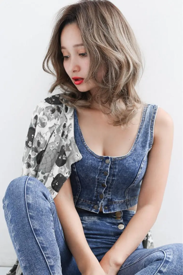 ミディアム カラー 松本 俊樹のヘアスタイル