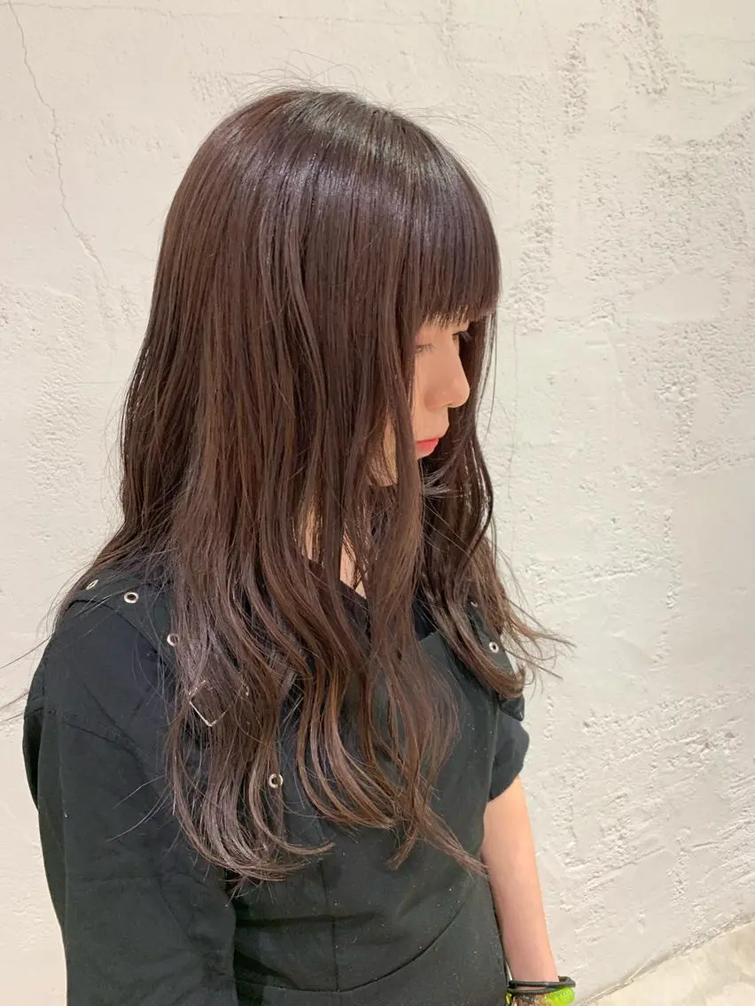 ロング カラー ヘアアレンジ グレージュ 🫧透明感カラー/ ボブ/小笠原汐海🪽のヘアスタイル