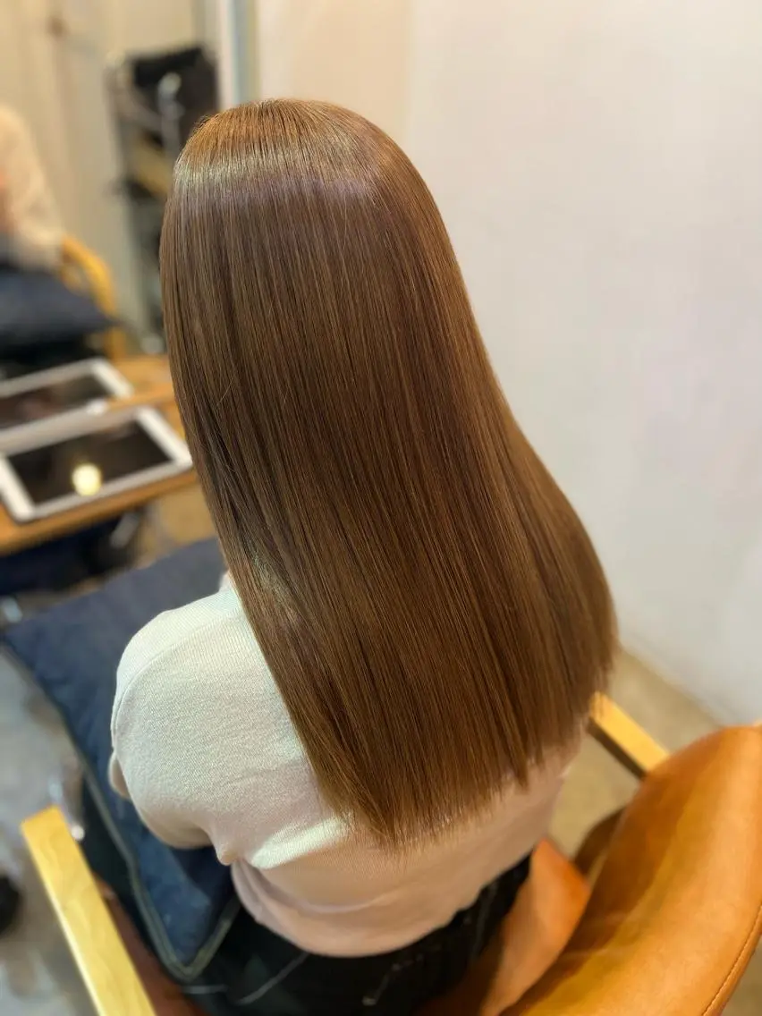 ロング カラー 縮毛矯正&髪質改善 ⭐️OGUのヘアスタイル