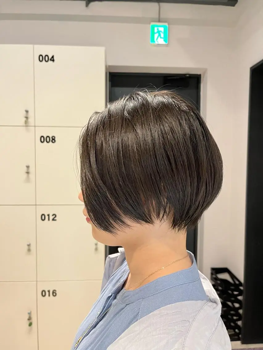 ショート カラー うる艶カラー/恵比寿 ベージュ/丸山陽平のヘアスタイル