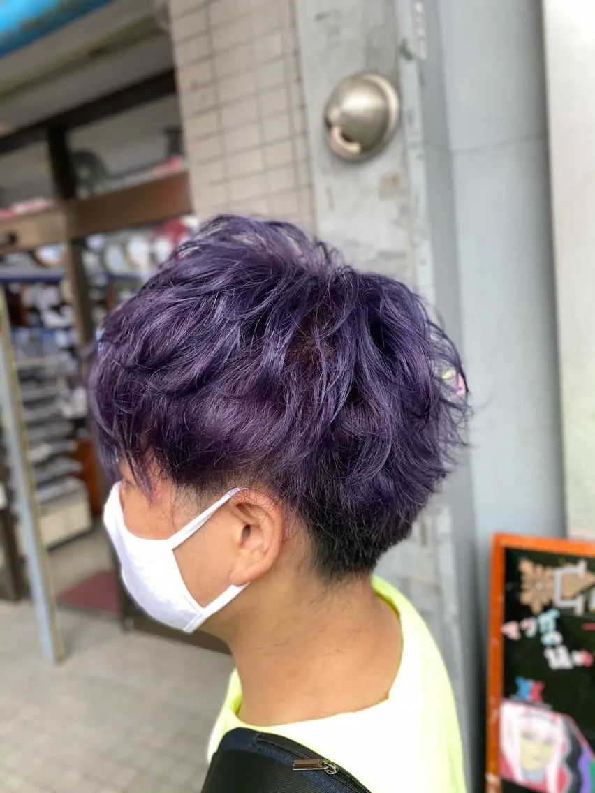 メンズ メンズブリーチ ヘアカラー ゆぴ☾‪/推しカラー /ハイトーンのヘアスタイル