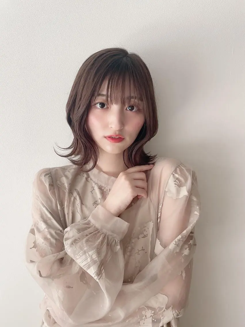 ミディアム カラー カット ヘアカラー なりたいが叶う ながしまじゅんきのヘアスタイル