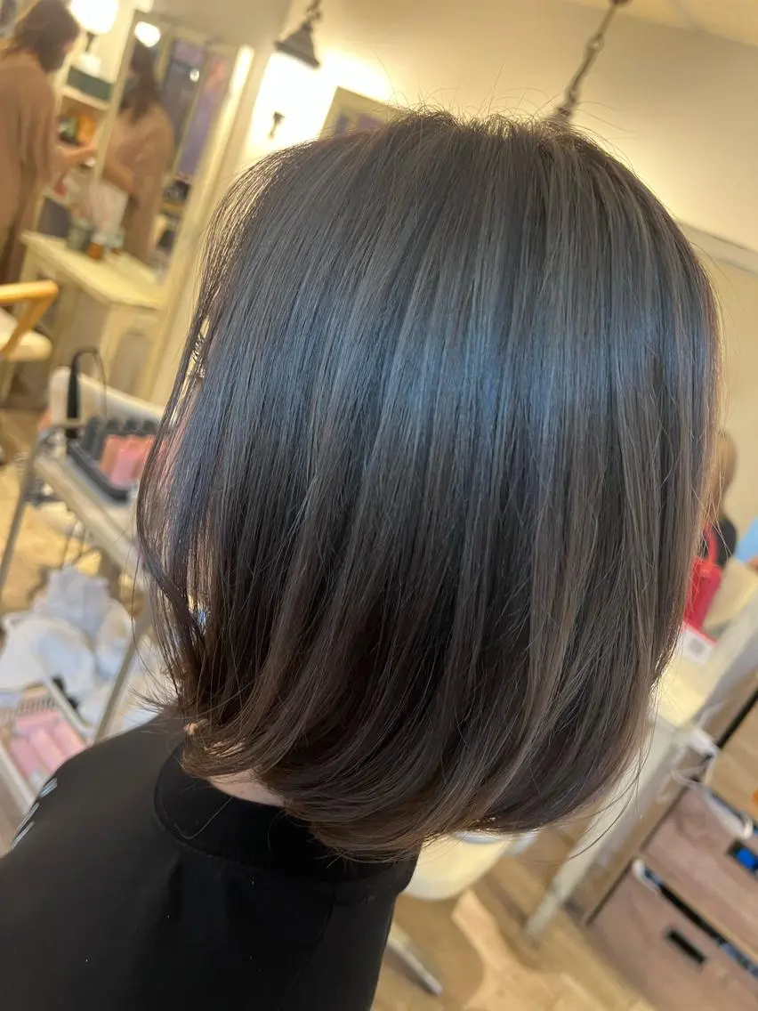 ミディアム カラー ブラウンカラー グレージュ ヘアカラー トリートメント 早朝、日祝セット🉑 TSUBASAのヘアスタイル