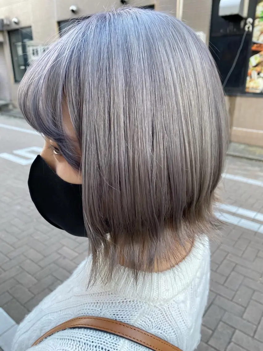 ミディアム カラー ベージュカラー ブリーチ ヘアカラー 🫧富田 苑実🫧のヘアスタイル