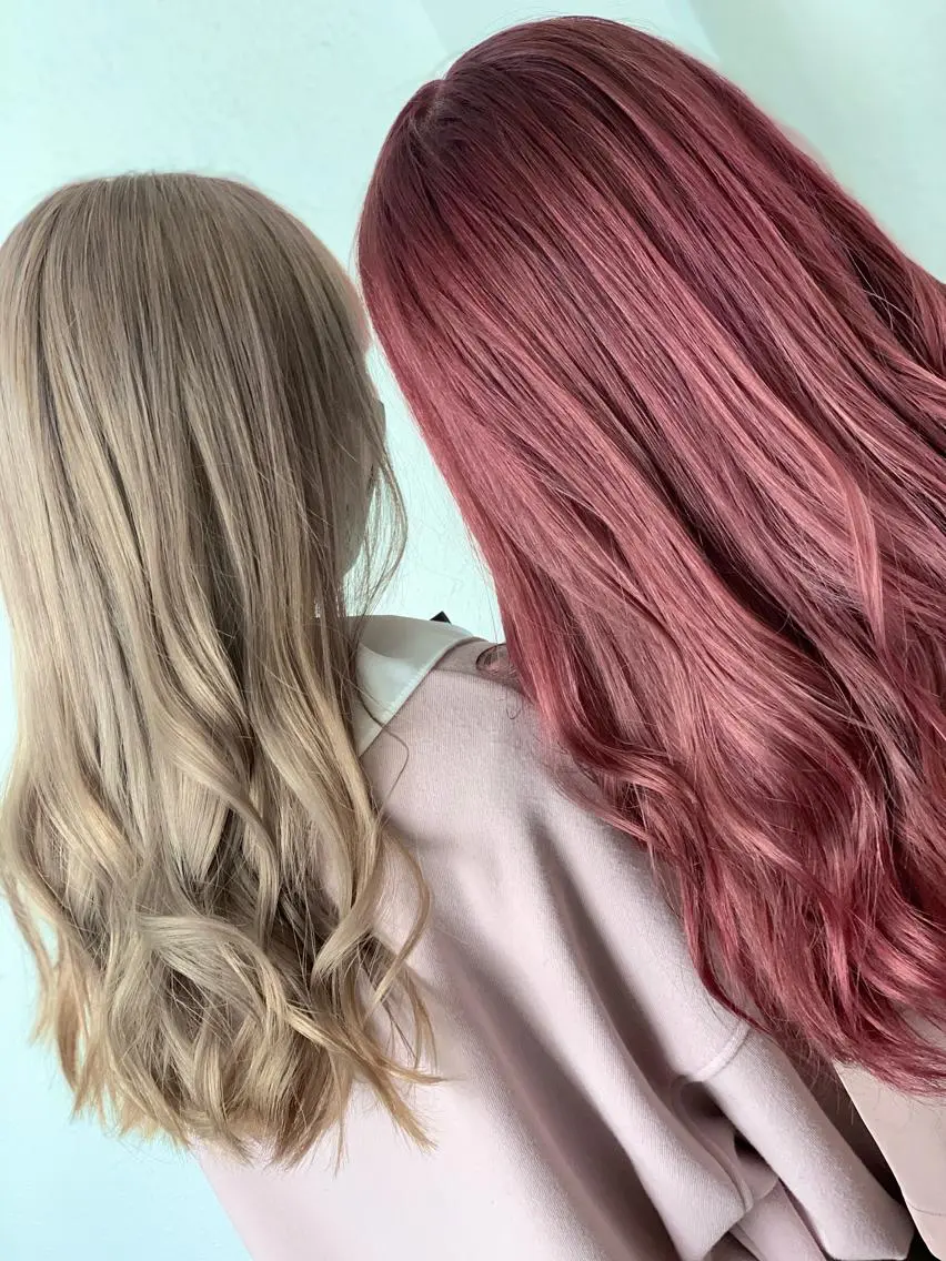 セミロング ヘアカラー トリートメント ブリーチ毛に縮毛矯正 ✨カラー✨山田 正幸のヘアスタイル
